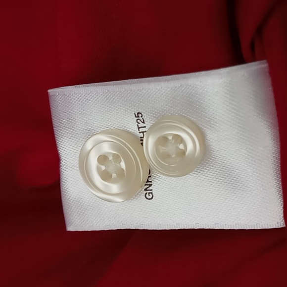 Roundtree & Yorke Men's Long Sleeve Button Down Shirt Fire Engine Red Size Large - Picture 11 of 14